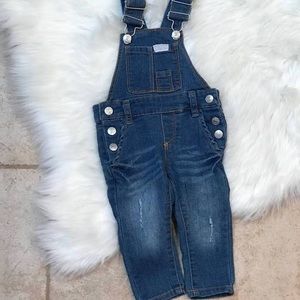 Toddler Girls Denim Overalls Jumpsuit